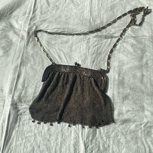 Vintage silver mesh shoulder bag. Handed down from my great grandmother.